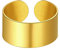 Suplight Band Ring 18k Vergoldet glänzend offener Ring für Frauen Männer 10mm breit Knöchelring Fingerring Partnerring Hochzeit Schmuck Geschenk für Valentinstag Jahrestag