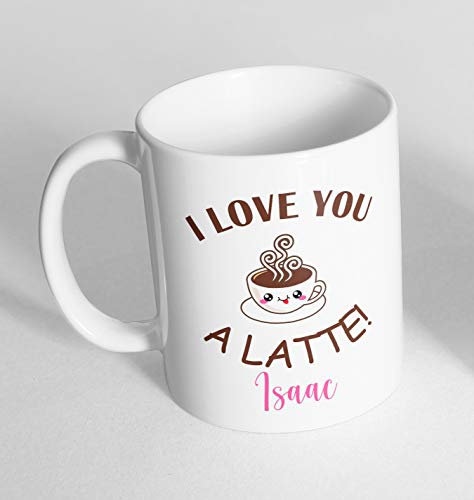 Personalised Any Name I Love You A Latte Printed Novelty Mug Gift Coffee Tea 129 (Mug + Coaster)