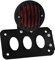 HDBUBALUS Seitenmontiertes Rücklicht mit Kennzeichenhalterung horizontal vertikal Tag-Halter für 20 mm Achsenhalterung kompatibel mit Harley Bobber Chopper Cruiser Custom Bike Yamaha Kawasaki