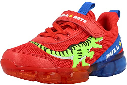 Bull Boys T Rex Sneaker with Lights - Rot Synthetik 30 EU