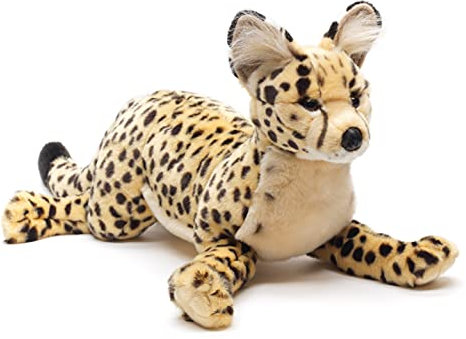 Uni-Toys - Savannah-Katze, liegend - 60 cm (Länge) - Plüsch-Serval - Plüschtier, Kuscheltier