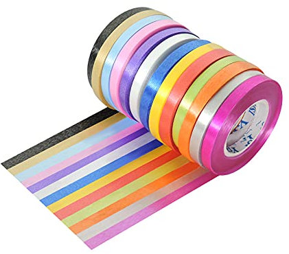 Andiker 13 Rollen Ringelband Geschenkband Set, 5 mm * 11 Yards Curling String Ballonband für Kunsthandwerk, Luftballons, Floristenbögen, Hochzeits- oder Geburtstagsfeierdekoration (13pcs)