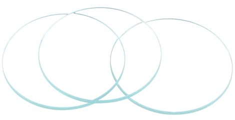 sourcing map 6Stk. Uhrenglas Ersatzteile Armbanduhr runde Linse Kristall Glas flach 24,5mm Dmr. klar