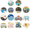 PandaHall Emaille Pin Badges Cartoon Brosche Pin Badges für Kleidung Taschen Jacken Zubehör Supplies, Metall