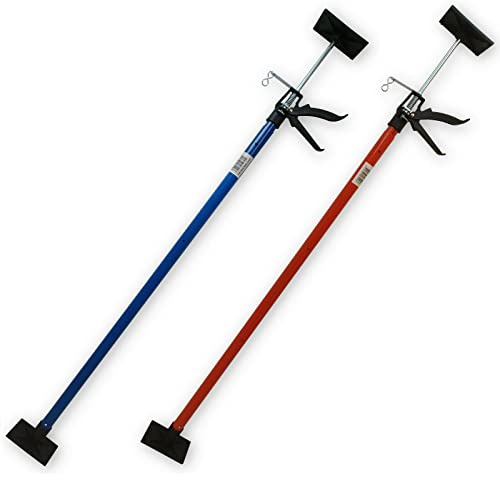 Montagestütze Deckenstütze Teleskopstütze Einhandstütze Zargenspanner 115-290cm 30 Kg Tragkraft (2 Stk., BLAU)