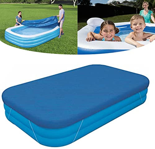 Aufblasbare Poolabdeckung 304.8x182.9 cm Poolabdeckung für aufblasbaren Pool, rechteckige aufblasbare Schwimmbadabdeckung, 3 mx1.8 m, quadratische Abdeckung für Blow Up Pool, Familienpoolabdeckung