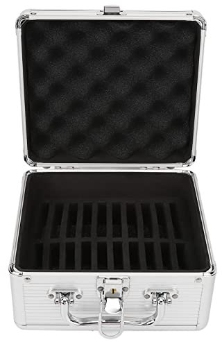 Dpofirs 2,5-Zoll-Festplatten-Aufbewahrungsbox, HDD-Aufbewahrungsbox-Koffer mit 20 Einschüben, Externe Festplatten-Tragetasche mit Sicherheitsschloss-Design