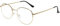 JoXiGo Lesebrille Damen Herren Gold +1.5 Metall Rahmen Nerdbrille Klar Linse + Brillenband