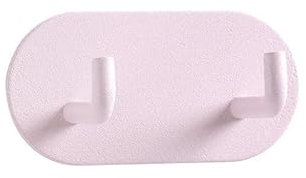 Double Self Adhesive Key Hooks,Heavy Duty Stick On Wall and Door Hanger for Hanging,Bathroom Tower Hooks And Kitchen Hallway Sticky Back Hooks, Coat Hooks Robe Hook Wall Mounted, Rustproof (Baby Pink)