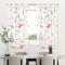 HOMEYA - Cortina Cocina Translúcida 140x140cm - Visillo Transparente Estampado para Ventana, Marco de Puerta - 1 Unidad