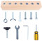 Colcolo Busy Boards Screw Bolt Set Toys, Wooden Screw Board, Indoor Play Game Screwdriver Board Set, for Preschool Girls Boys 3 4 5 Year Old Kids
