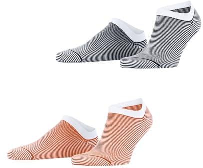 ESPRIT Herren Fine Stripe 2-Pack Sneakersocken Baumwolle atmungsaktiv