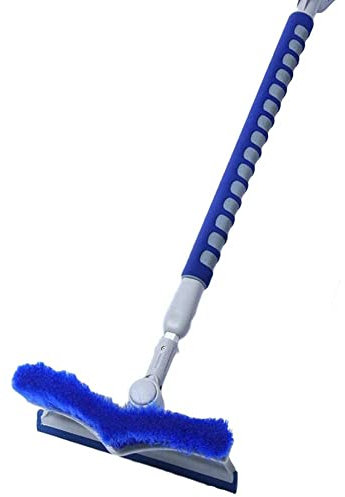Schneeschaufel, Auto-Schneebesen, Winter, einziehbare Schneeräumschaufel, Schneeräumschaufel, Kunststoff-Schneeschaufel (Farbe: Blau, Größe: 125 cm) (blau 125 cm)