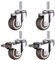 Möbelrollen M10, Rollen für Röbel M10, M8 Rollen 2 Rollen ohne Bremse + 2 Rollen mit Bremse, Schwerlastrollen M10, Lenkrollen mit M10 gewinde 4er set, Lenkrollen für Möbel 50mm