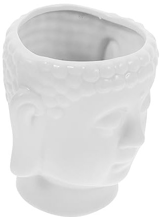 CAXUSD 1stück Buddha Pflanzkopf Zement Übertopf Skulptur Vintage Blumenvase Für Sukkulenten Und Kleine Pflanzen Dekoration Für Zuhause Garten Und Büro Langlebig Und Stilvoll
