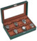 ProCase Uhrenbox mit 12 Fächern, Uhrenkasten mit Glasdeckel, Uhrenkoffer mit Uhrenkissen, Uhrenaufbewahrung, Premium-Uhrenschatulle, PU-Leder Uhrenkasten, Watch Box für Herren - 12 Fächer, Grün