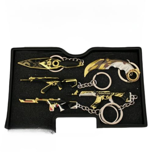 CKHOF Valorant Games Mini-Waffen-Spielzeugmodelle, Schlüsselanhänger-Set (5–10 cm), Nr. 1, Small