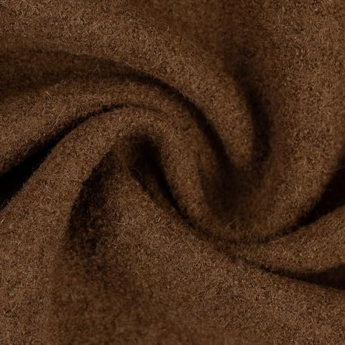 Wollwalk Walkstoff | 100% Schurwolle | für Bekleidung | Trachtenstoff | Meterware | ab 50 cm (braun)