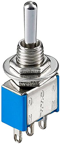 Perfect Mini Kippschalter - 3 Kontakte - 6A 125V - 3A 250V - blau