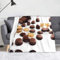 Kuscheldecke 80 x 150 cm 3D Schokolade Decke Flanell Fleecedecke Weich Warm Flauschig kuscheldecken Keks Wohndecke Decken für Sofadecke Couchdecke, Kinder Erwachsene L1839