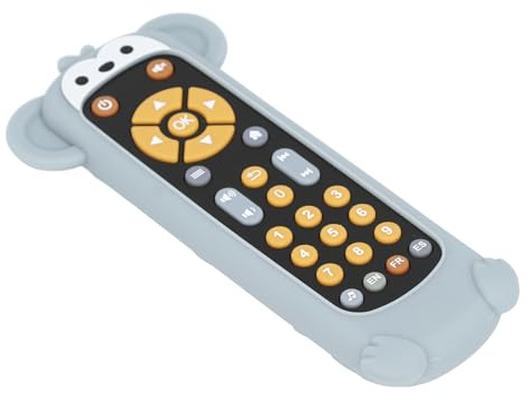 Juguete Remoto para TV Infantil, Multifuncional, Mejora la Imaginación, Cubierta de Silicona, Mordedor, Juguete de Control Remoto para bebé, Educativo para Niños Pequeños (Funda