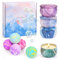 Duftkerzen Set für Frauen, Schwester, Geschenke für frauen Badebomben, Weihnachts Geschenk, 5 Badekugeln + 4 Aroma Duftkerzen, Badeschaum Damen zu Muttertag| Valentinsgruß| Geburtstags| Weihnachten