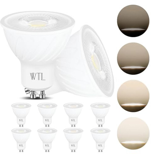 WTL GU10 LED Lampen 7W 4000K Dimmbar 600LM LED Leuchtmittel Scheinwerfer Natürlich weiß LED 120 Grad Abstrahlwinkel Reflektorlampe LED Lampen,10 Stück