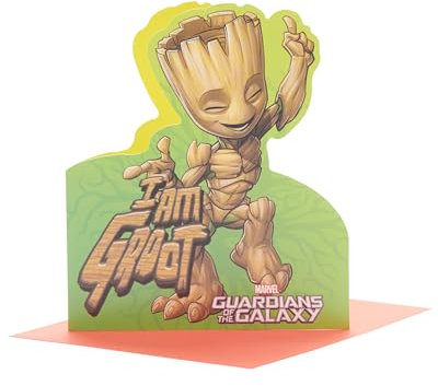 UK Greetings Marvel Guardians of the Galaxy Grußkarte/Geburtstagskarte für Ihn/Jungen – Groot-Design