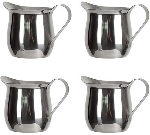 Avejjbaey Confezione da 4 crogioli al burro, bricco per il latte, bicchiere per il latte facile da pulire