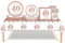 Rose Gold 40th Birthday Decorations - 69pcs Tableware Set for Her, Includes Tablecloth, Plates, Napkins, Cups