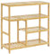 WOLTU Scarpiera in Bambù, Scarpiera a 4 Livelli, Scaffale per Piante Portascarpe, Scaffale in Bambù per Ingresso, Corridoio, Bagno, Balcone, Traspirante, 68x26x68,5 cm