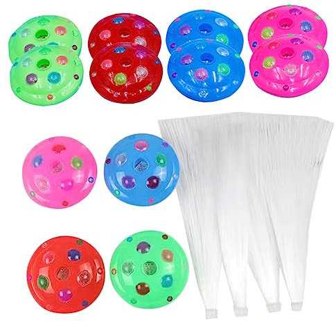 Veemoon 12 Stücke Batterie-powered Dekorative Fiber Optic Lichter Multi-farbe Ändern Lichter für Party Hochzeit Geburtstag