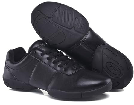 Hixingo Jazzschuhe Damen Cheerleader Schuhe Lace Up Tanzsneaker Damen, Geteilte Sohlen Line Dance Schuhe Damen, Zumba Schuhe Damen für Fitness Gymnastik Training Schuhe
