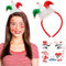 DPKOW Karneval Köln Accessoires, Köln Narrenkappe Karneval Gesichtstattoo Köln Karneval Rot Weiss, Clown Haarreif Karneval Kopfschmuck Köln Temporäre Tattoos Schminke Karneval Faschingskostüme Damen