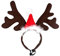 Weihnachts-Hundestirnband, Rentier-Haarreif für Hunde, Rentier-Horn, Weihnachts-Rentier, Rentier-Kopfschmuck, Cosplay-Kostüm, leuchtende Farbe für