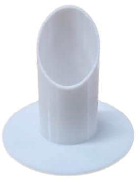 Kerzenhalter Kerzenständer für schmale Kommunionkerze oder Taufkerze 3,5 cm Durchmesser weiß aus Kunststoff