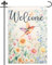 Gartenflagge Frühling, 30 x 45cm Doppelseitig Willkommen-Frühlingsflaggen Schild Kolibri Bunte Blumen Saisonal Sommerflagge für Hof Bauernhaus Urlaub Draußen Dekorationen