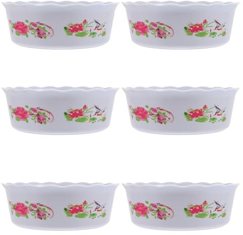 Toddmomy Set di 6 vasi per piante idroponiche per loto, ninfee, in plastica, senza foro di scarico, rotondi, per interni ed esterni, 6,7 pollici