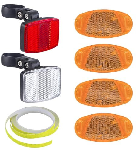 Kzouenzu Speichen Katzenaugen, 6 Stück Fahrrad Reflektor, Fahrrad Reflektoren vorne und hinten, Für Rennräder, Mountainbike Motorrad, E-Bikes