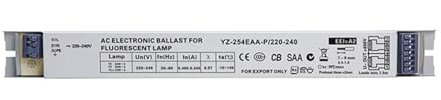 MRVAKDYDI Ballast per lampade Fluorescenti, 220-240V YZ-254EAA-p 2 * 54W T5 Reattori elettronici 58W*2 T8 Raddrizzatore