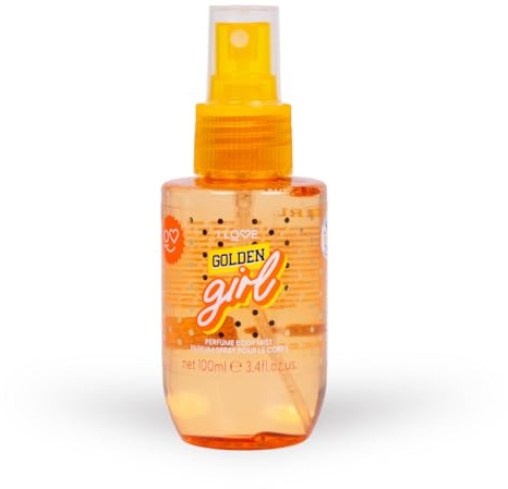 I LOVE Golden Girl Perfume Body Mist Long-Lasting Body Spray for Women | Refreshing Mist with Warm & Floral Notes | Lightweight Everyday Fragrance100ml