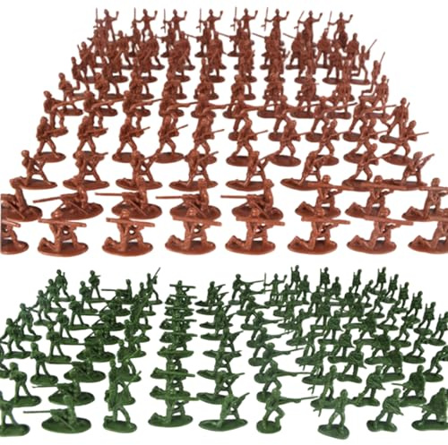 Grtheenumb Soldaten-Actionfiguren, 200 Stück, Kunststoff-Armeemänner, 12 Modelle, gemischte Spielzeugsoldaten, fantasievolles Spiel, Armeemänner-Actionfiguren für Kinder ab 3 Jahren