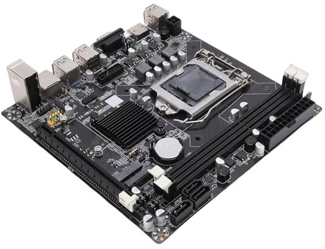 Plyisty Scheda Madre H81, Scheda Principale da Gioco LGA 1150 Mini ITX per Core I3 I5 I7 E3 V3, con Slot M.2 NVMe DDR3 a Doppio Canale 1600 MHz