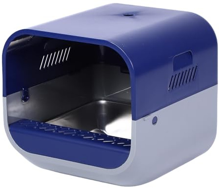 Naroote Lettiera Intelligente per Gatti, Toilette Autopulente in Acciaio Inox con di Soffiaggio e Nebulizzazione Integrato e Videocitofono — Ideale per Gatti di Taglia Grande, (BLUE)