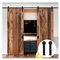 6FT/183cm Quincaillerie Kit de Rail pour Porte de Coulissante Double Porte Suspendue en Bois,Noirs I-Form