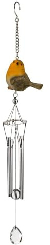 Hanging Robin Wind Chime Light by Smart Garden