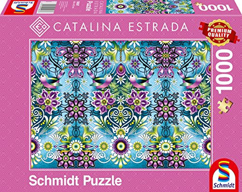 Schmidt Spiele Puzzle 59587 Catalina Estrada, Blauer Sperling, 1000 Teile