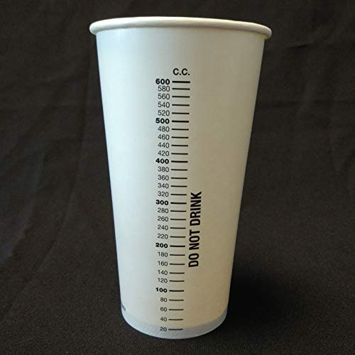 White Paper Paint Measuring Measurement Mixing Container Cup - 600cc - Pack of 100