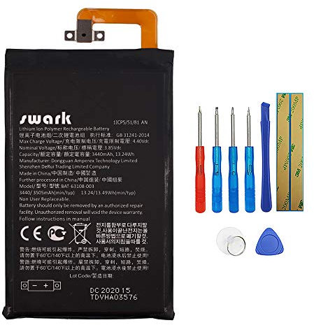 Swark BAT-63108-003 Replacement Akku Kompatibel mit BlackBerry Keyone 3400mAh with Tools