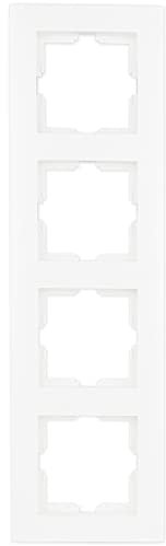 REV Matrix, 4-fach Rahmen Steckdose, Rahmen Taster, Ausschalter etc., weiss-matt